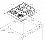 Газовая варочная панель Kuppersberg FS 63 X 