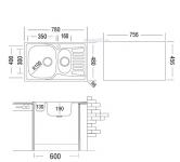 Мойка  UKINOX COP780.480 -15GT8K полированная