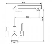 Смеситель под фильтр Longran Sprint Logic LM2192, Stainless Steel