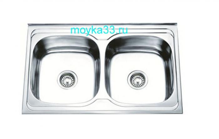 Мойка накладная UKINOX 800х600 - 6C Двойная 