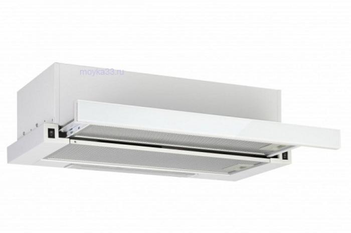 Встраиваемая кухонная вытяжка AMARI Slide white/white Glass
