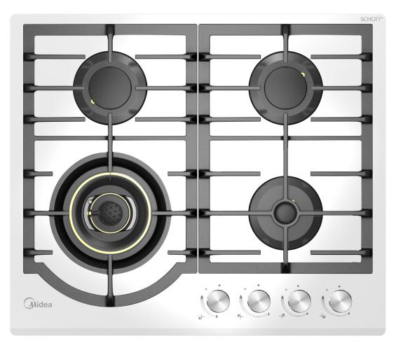 Газовая варочная панель Midea MG 696 VGW VOLCANO