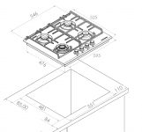 ВАРОЧНАЯ ПАНЕЛЬ ГАЗОВАЯ KUPPERSBERG FQ 62 B