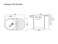 Мойка Ukinox Фаворит FAP740.440 -GT8K Полированная