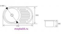 Мойка Китай 77х50 (0.8) Line